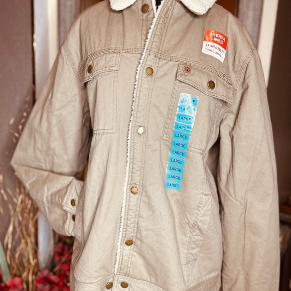 COLEMAN SHERPA LINED WORK WEAR TWILL JACKET - Picture 5 of 6